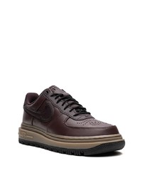 dunkelbraune Leder niedrige Sneakers von Nike