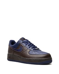 dunkelbraune Leder niedrige Sneakers von Nike