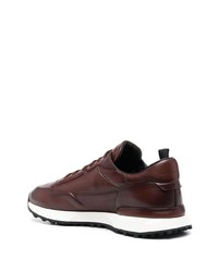 dunkelbraune Leder niedrige Sneakers von Officine Creative