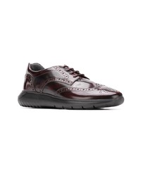 dunkelbraune Leder niedrige Sneakers von Hogan