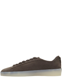 dunkelbraune Leder niedrige Sneakers von Essentials