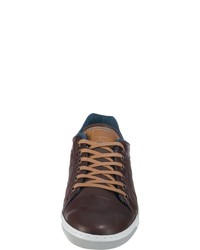 dunkelbraune Leder niedrige Sneakers von Bullboxer