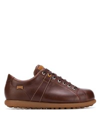 dunkelbraune Leder niedrige Sneakers von Camper