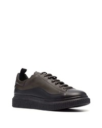 dunkelbraune Leder niedrige Sneakers von Officine Creative