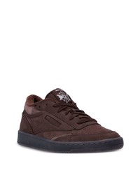 dunkelbraune Leder niedrige Sneakers von Reebok