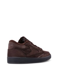 dunkelbraune Leder niedrige Sneakers von Reebok