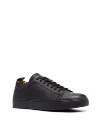 dunkelbraune Leder niedrige Sneakers von Henderson Baracco