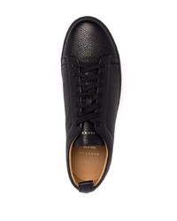 dunkelbraune Leder niedrige Sneakers von Henderson Baracco