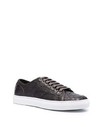 dunkelbraune Leder niedrige Sneakers von Brioni