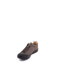 dunkelbraune Leder niedrige Sneakers von Greyder