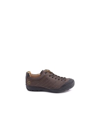 dunkelbraune Leder niedrige Sneakers von Greyder