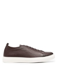 dunkelbraune Leder niedrige Sneakers von Henderson Baracco