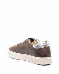 dunkelbraune Leder niedrige Sneakers von Golden Goose