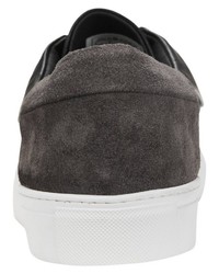 dunkelbraune Leder niedrige Sneakers von Jack & Jones