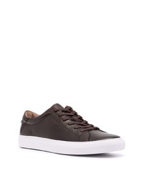 dunkelbraune Leder niedrige Sneakers von Polo Ralph Lauren