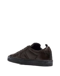 dunkelbraune Leder niedrige Sneakers von Officine Creative