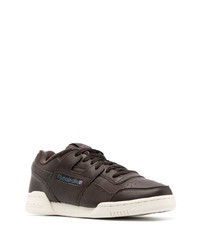 dunkelbraune Leder niedrige Sneakers von Reebok