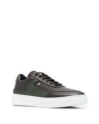 dunkelbraune Leder niedrige Sneakers von Canali