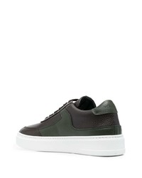 dunkelbraune Leder niedrige Sneakers von Canali