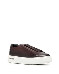 dunkelbraune Leder niedrige Sneakers von Church's