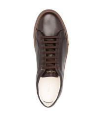 dunkelbraune Leder niedrige Sneakers von Paul Smith