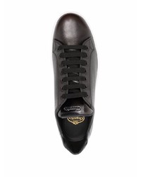 dunkelbraune Leder niedrige Sneakers von Church's