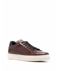 dunkelbraune Leder niedrige Sneakers von Paul Smith