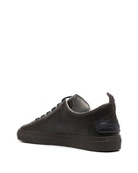 dunkelbraune Leder niedrige Sneakers von Jacob Cohen