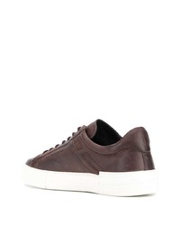 dunkelbraune Leder niedrige Sneakers von Hogan