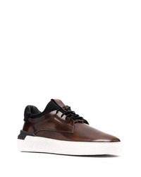 dunkelbraune Leder niedrige Sneakers von Tod's