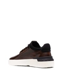 dunkelbraune Leder niedrige Sneakers von Tod's