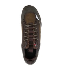 dunkelbraune Leder niedrige Sneakers von Roa