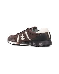 dunkelbraune Leder niedrige Sneakers von Premiata