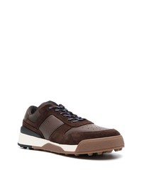 dunkelbraune Leder niedrige Sneakers von Tod's