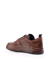 dunkelbraune Leder niedrige Sneakers von Officine Creative