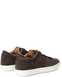 dunkelbraune Leder niedrige Sneakers von Tod's