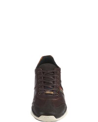 dunkelbraune Leder niedrige Sneakers von Paul Vesterbro