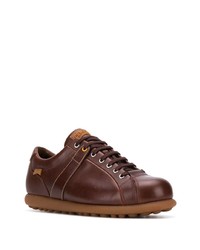 dunkelbraune Leder niedrige Sneakers von Camper