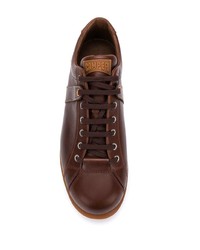 dunkelbraune Leder niedrige Sneakers von Camper