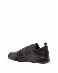 dunkelbraune Leder niedrige Sneakers von Officine Creative