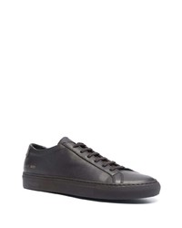 dunkelbraune Leder niedrige Sneakers von Common Projects