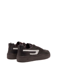 dunkelbraune Leder niedrige Sneakers von Diesel