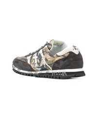 dunkelbraune Leder niedrige Sneakers von White Premiata