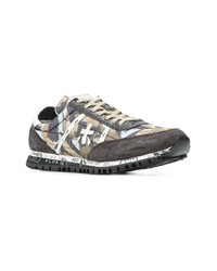 dunkelbraune Leder niedrige Sneakers von White Premiata