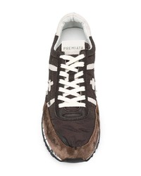 dunkelbraune Leder niedrige Sneakers von Premiata