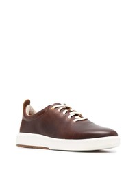 dunkelbraune Leder niedrige Sneakers von Timberland