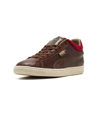 dunkelbraune Leder niedrige Sneakers von Puma