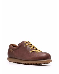 dunkelbraune Leder niedrige Sneakers von Camper