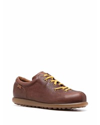 dunkelbraune Leder niedrige Sneakers von Camper