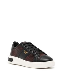 dunkelbraune Leder niedrige Sneakers von Bally